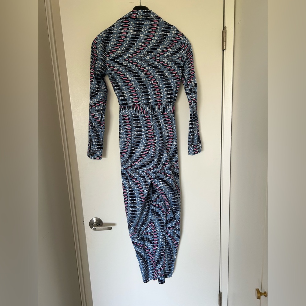 OFUURE “Ime” blue African print jumpsuit - size Small - Picture 3 of 5